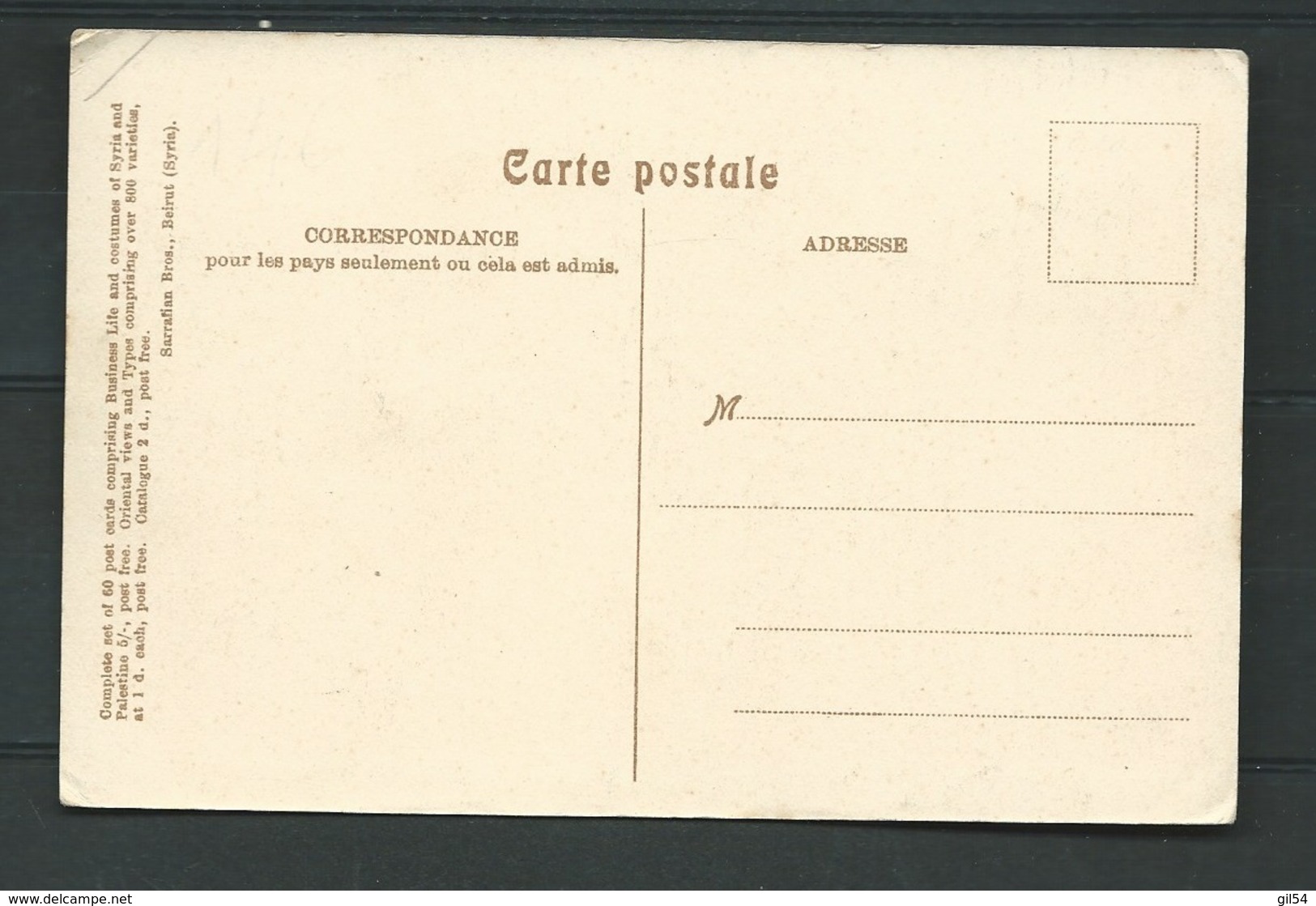 Timbre De Syrie ( Protectorat Fr ) Yvert N°57,58 Sur Cpa Non Voyagée "US Of América Consulate , 1922   LL17810 - Briefe U. Dokumente