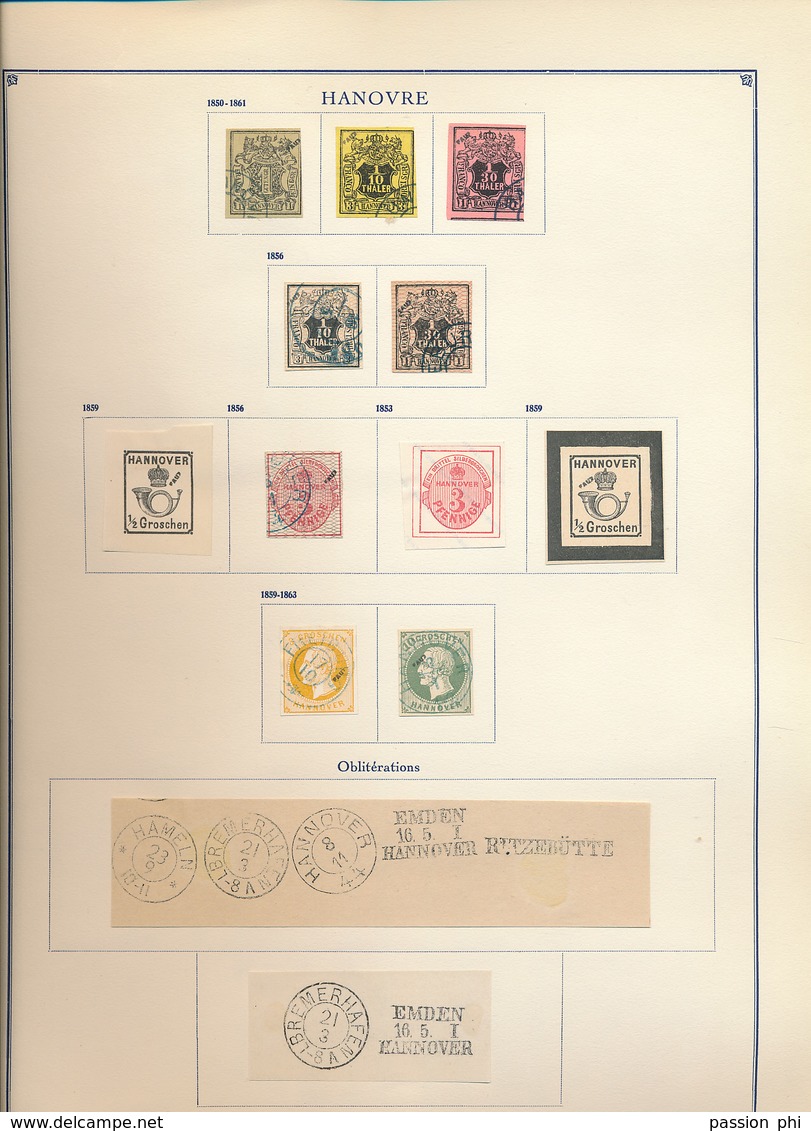 HANNOVER FOURNIER'S FORGERIES ON THE ORIGAL PAGES OF THE ALBUM PUBLISHED IN GENEVA - Hanovre