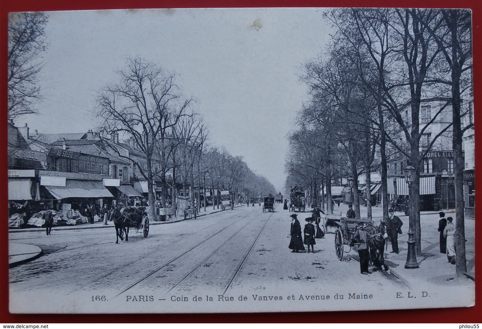 Cpa 75 PARIS 14e Anime Rue De Vanves Et Av Du Maine PUBLICITAIRE Pour Restaurant RENEAUX Paris 1er Rue St Honore - Arrondissement: 14