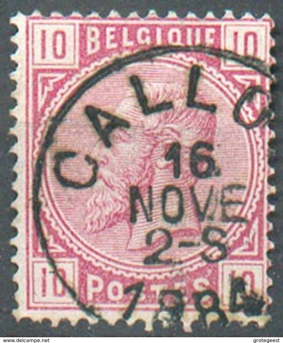 N°38 - 10 Centimes Rose, Obl. Sc CALLOO 16 Nov. 1884 - 15147 - 1883 Léopold II
