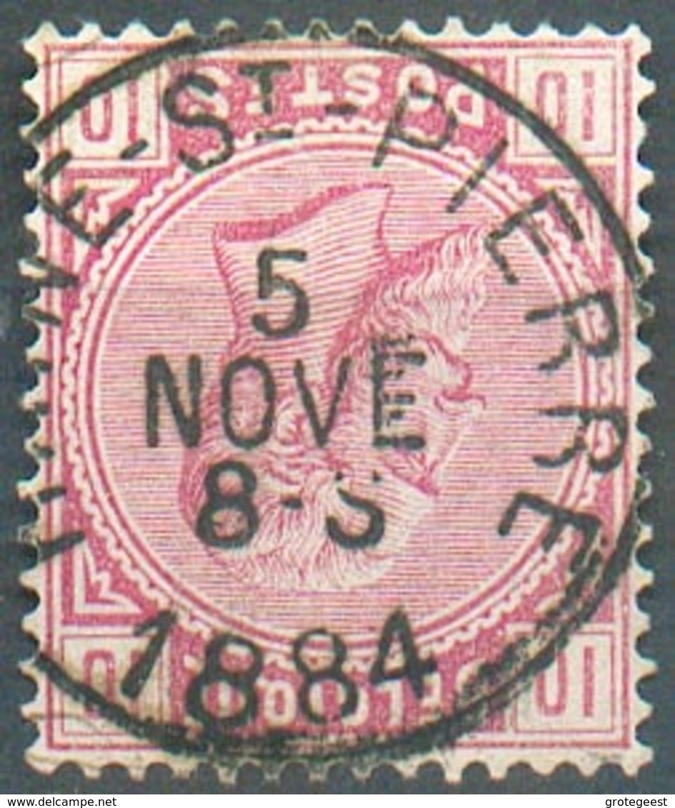 N°38 - 10 Centimes Rose, Obl. Sc HAINE-St-PIERRE 5 Nov. 1884 - 15149 - 1883 Léopold II