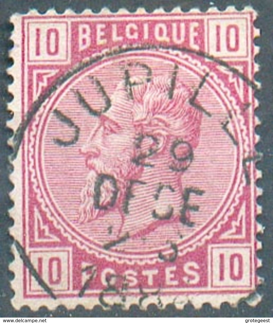 N°38 - 10 Centimes Rose, Obl. Sc JUPILLE 29 Déc.  1884 - 15151 - 1883 Leopold II