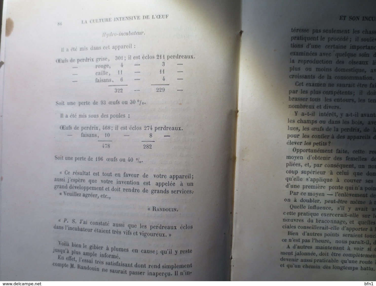 LA CULTURE INTENSIVE DE L’ŒUF ET SON INCUBATION -1880- VISITE A GAMBAIS -EUG. GAYOT