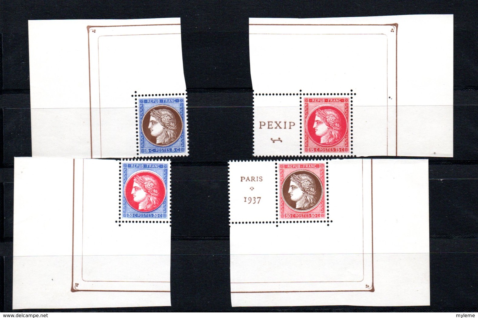 Bx Carton Dont France N° 241 + 242 ** + 348 à 351 ** (PEXIP) + Bloc N° 6 Obl +39 Coins Datés+ Séries GH ...Voir Comm !!! - Vrac (min 1000 Timbres)