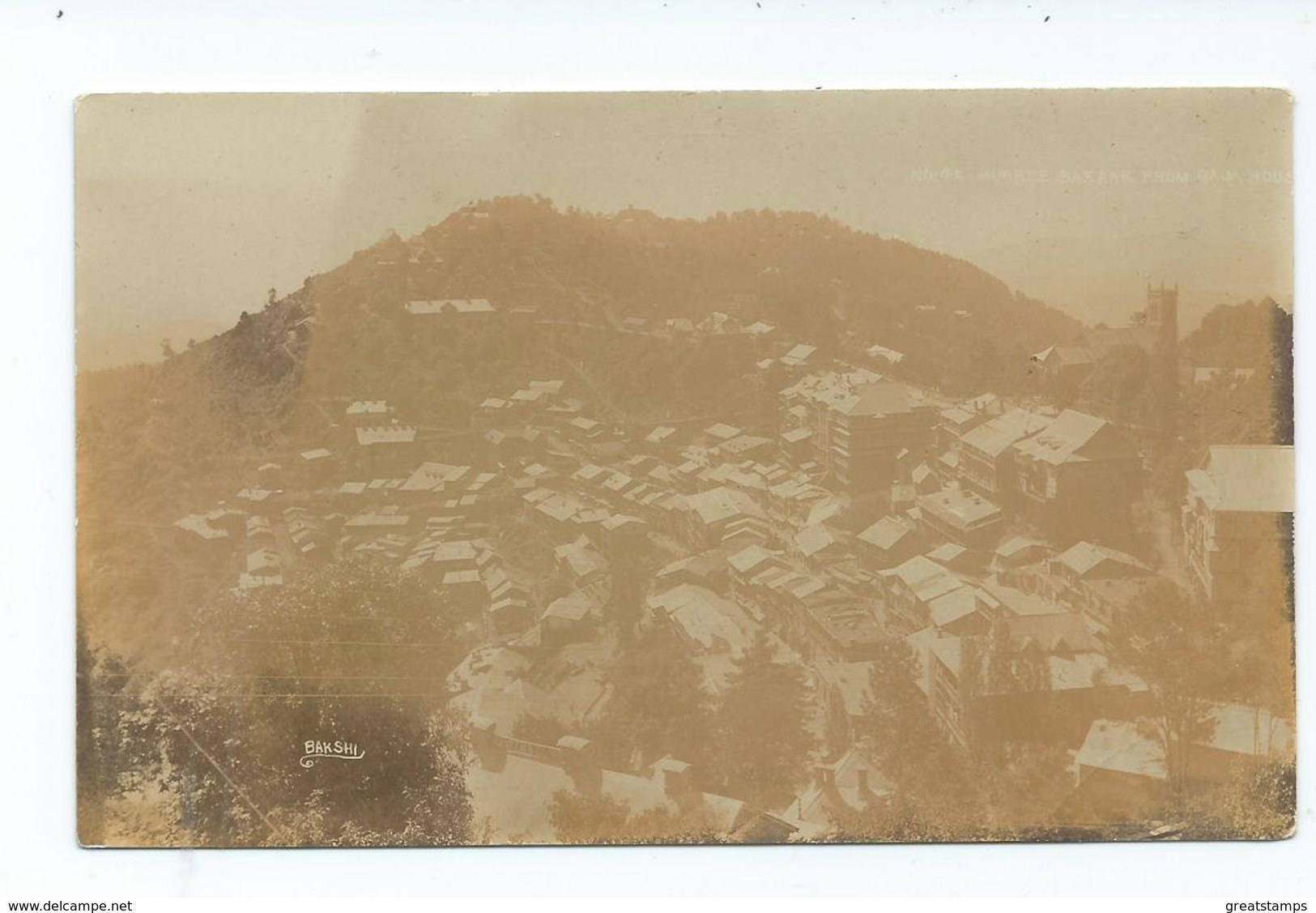 Pakistan  Postcard Rp Murree Bazar From Gaja House Himalayas - Pakistan