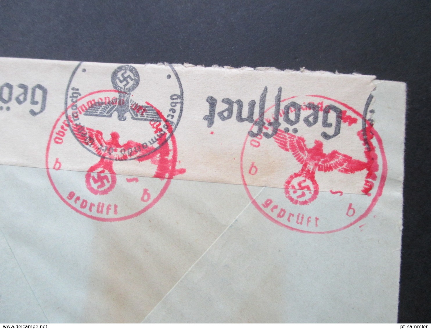 1943 Zensurpost Finnischer Stempel Tarkastettu Granskat + OKW Zensur Satzbrief Nr. 239 / 241 Wiedereroberung Viipuri - Storia Postale