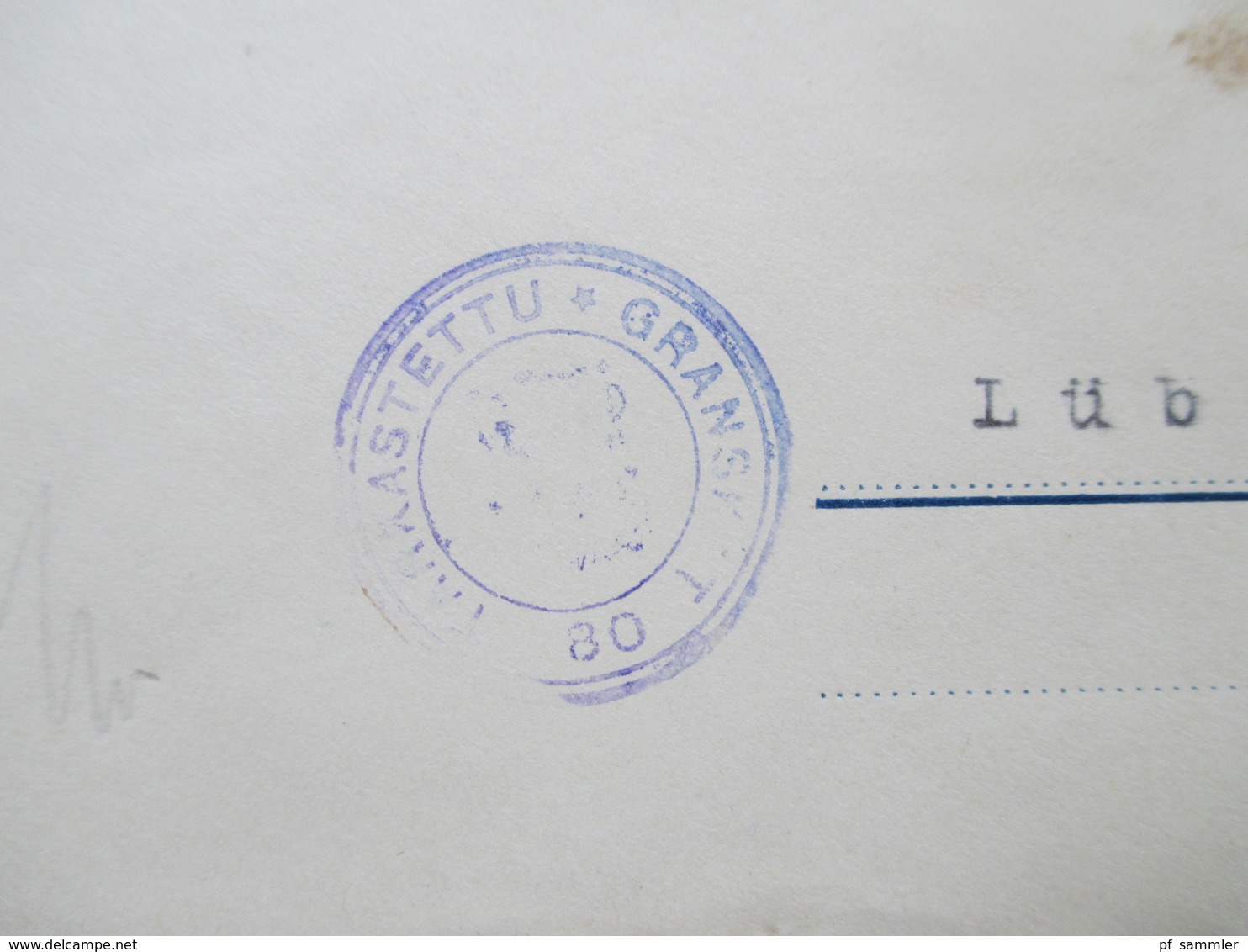 1943 Zensurpost Finnischer Stempel Tarkastettu Granskat Und OKW Zensur Luftpost / Par Avion / Ilmaposti Turko - Lübeck - Lettres & Documents