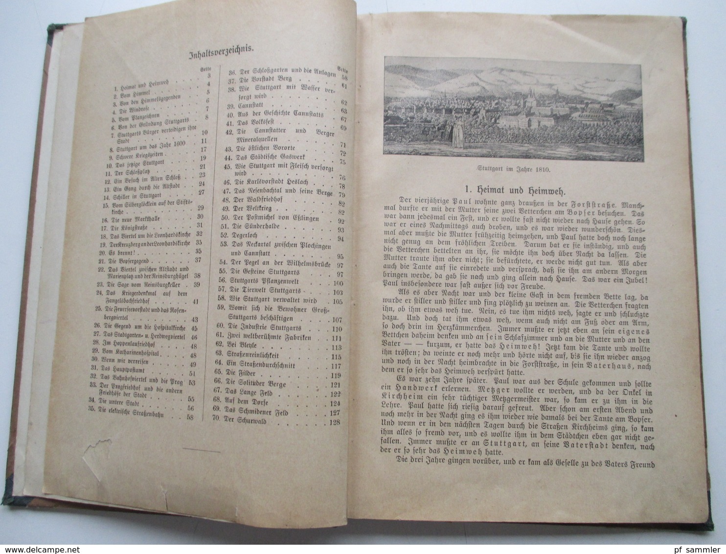 Sachbuch um 1920 Unser Schönes Stuttgart Eine Heimatkunde in Wort und Bild für die Jugend von Hörle & Schwegelbaur