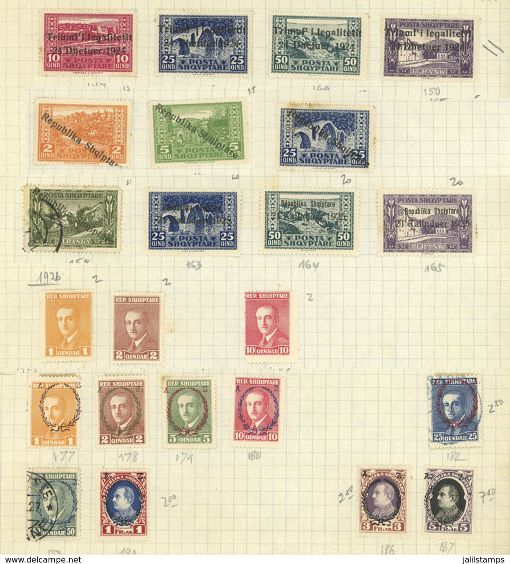 ALBANIA: Balance Of An Old Collection On 4 Pages, There Are Interesting Cancels, And The Catalog Value Is Possibly High. - Albanien