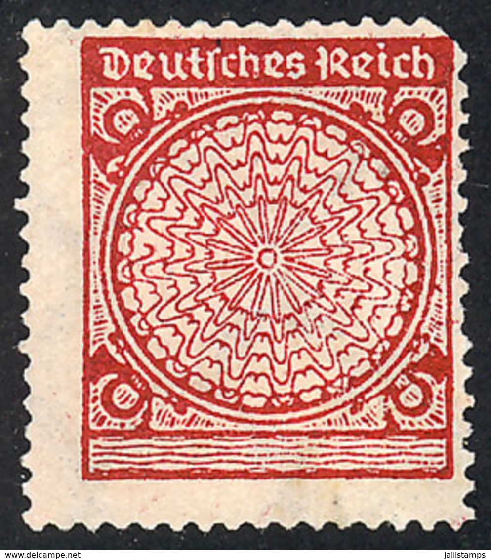 GERMANY: Sc.325b, 1923 10Pf. Red With Variety: VALUE OMITTED, Mint No Gum, Catalog Value US$160. - Sonstige & Ohne Zuordnung