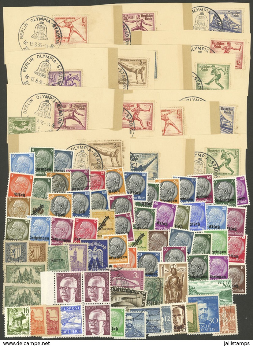 GERMANY: Interesting Lot Of Used Or Mint Stamps (they Can Be Without Gum) Of Varied Periods, Some May Have Defects, Most - Sammlungen