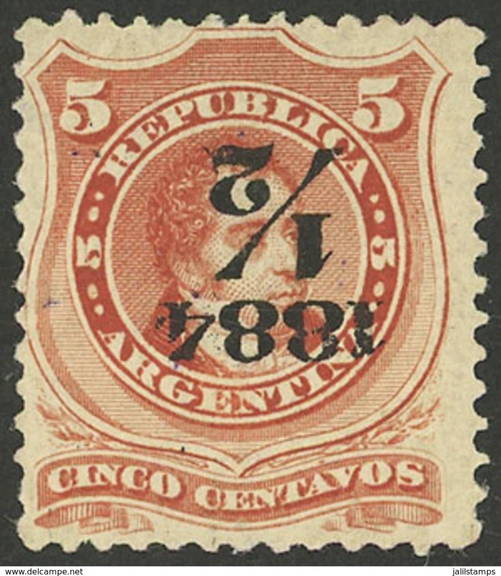 ARGENTINA: GJ.71f, INVERTED Overprint Variety, VF Quality! - Sonstige & Ohne Zuordnung