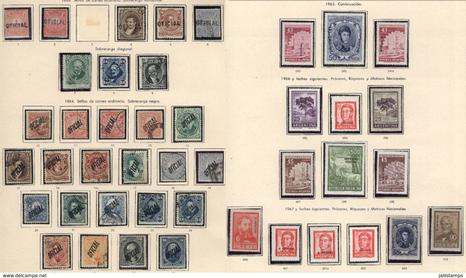 ARGENTINA: Collection In Filadelia Senior Album, Very Advanced (few Examples Missing To Complete The Chapter), Mint And  - Dienstmarken