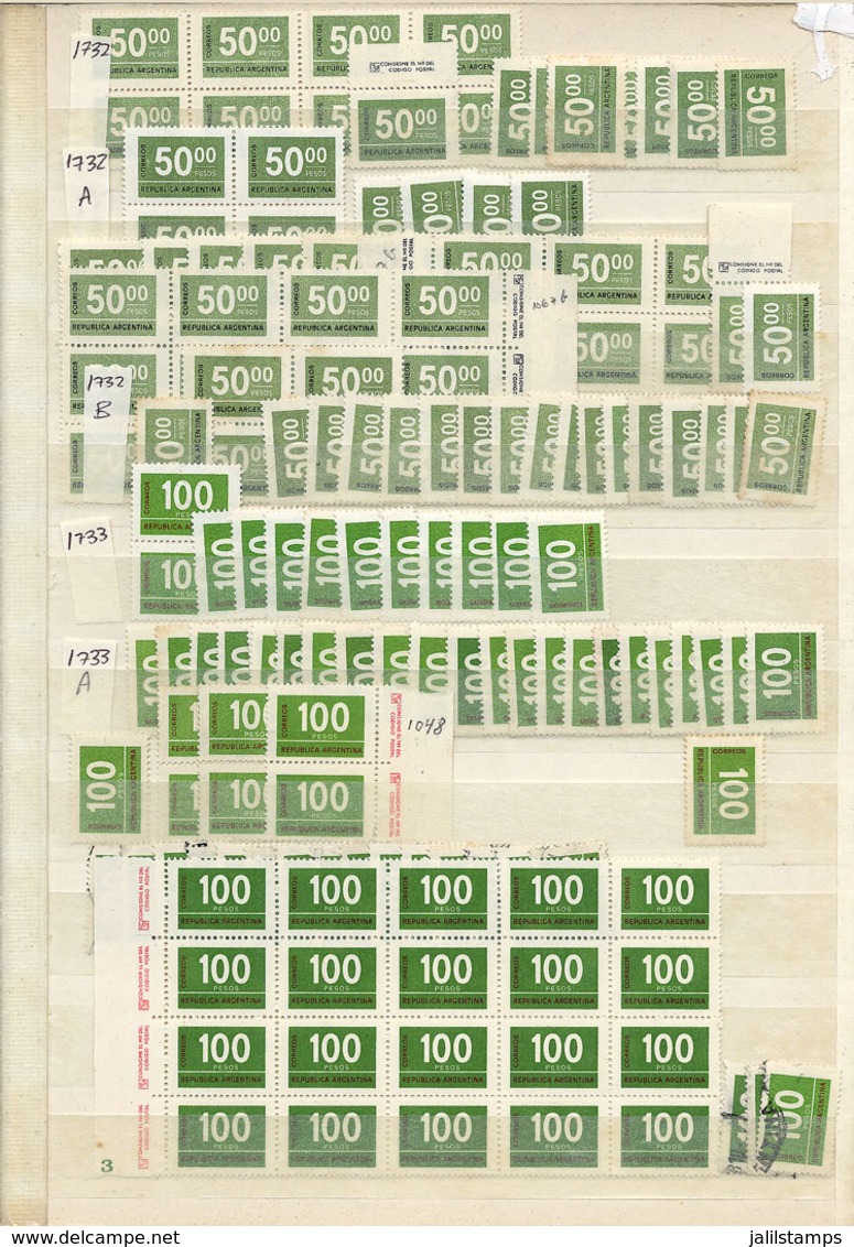 ARGENTINA: Large Stock Of Modern Definitive Stamps In Stockbook, Some Used And Most MNH, Mixed Quality (some With Faults - Lots & Serien