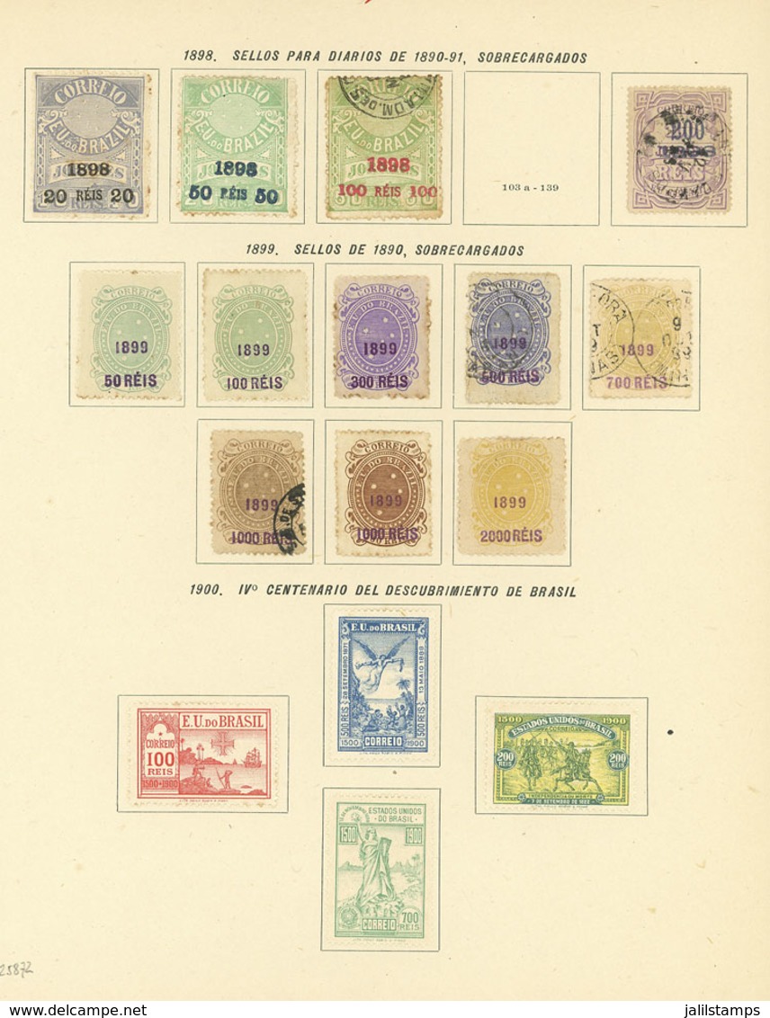 BRAZIL: Collection In Sapere Algum Up To The Year 1955, Fairly Advanced, Including Many Sets And Scarce Values, Used Or  - Lots & Serien