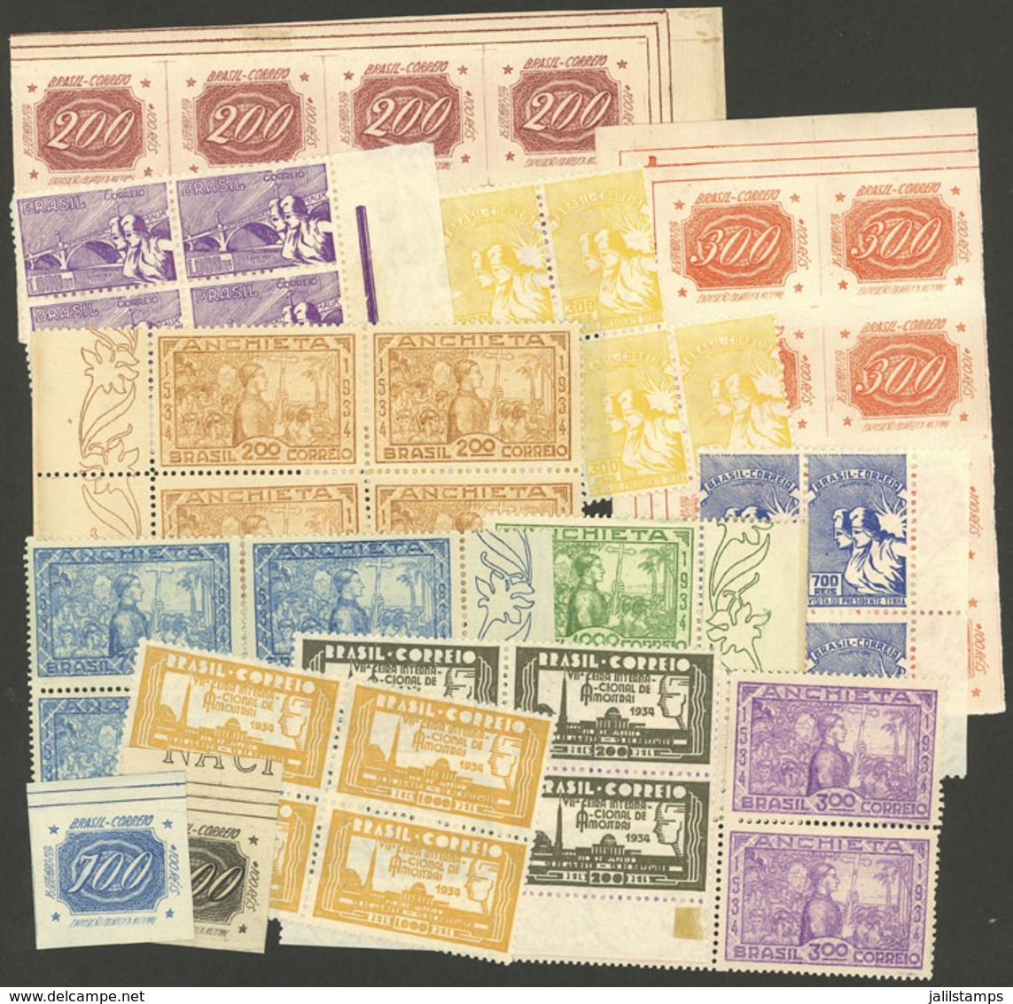 BRAZIL: Lot Of Stamps Issued Between 1934 And 1940, Almost All MNH And In General Of Fine To Very Fine Quality, Scott Ca - Lots & Serien