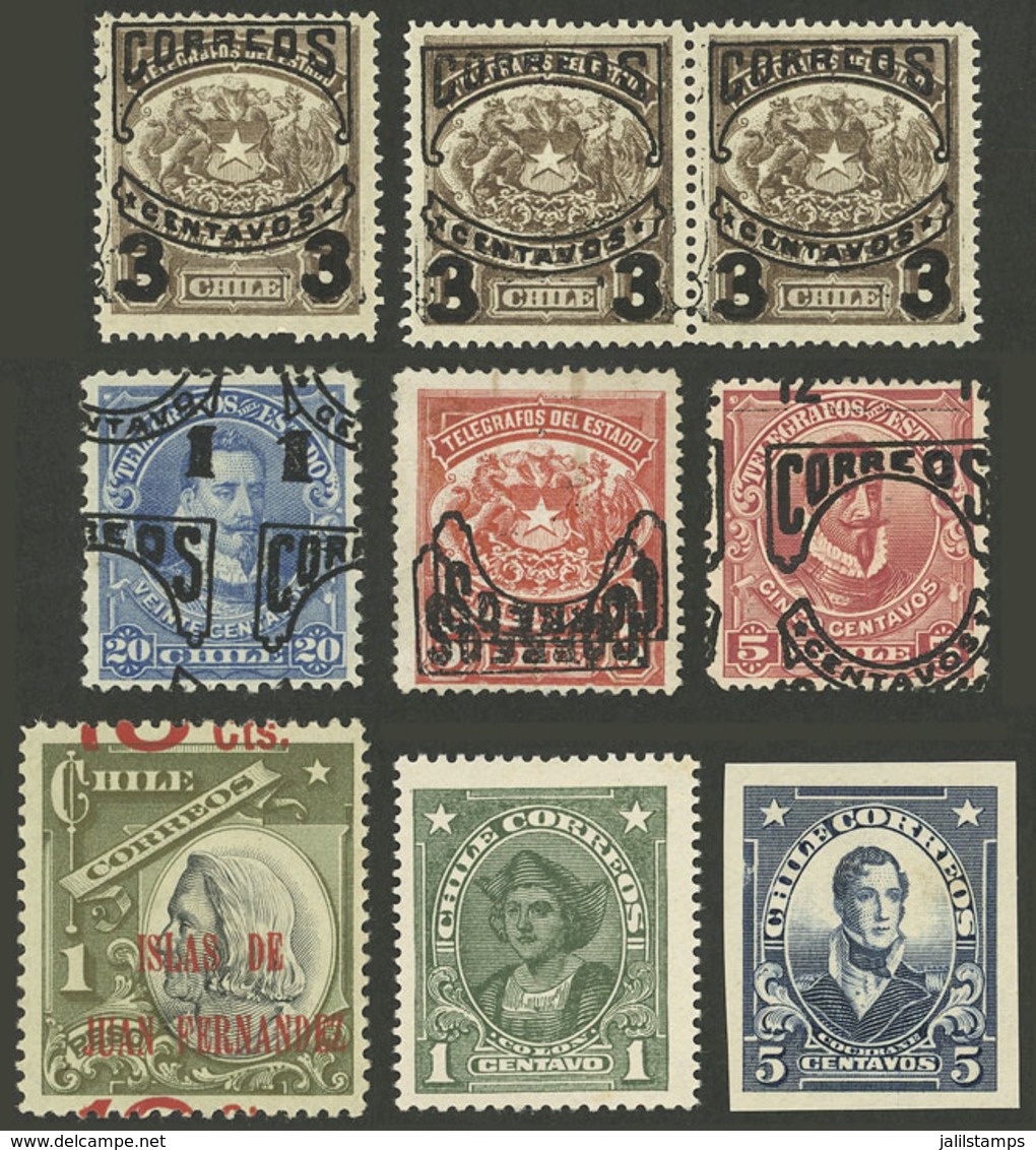 CHILE: Small Lot Of Old Stamps, Including Nice Varieties, Almost All Of Very Fine Quality! - Chile