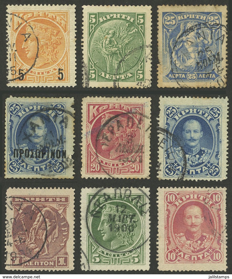 CRETE: Small Group Of Used And Old Stamps, 2 Or 3 With Minor Faults, The Rest Of Fine Quality, Low Start - Kreta