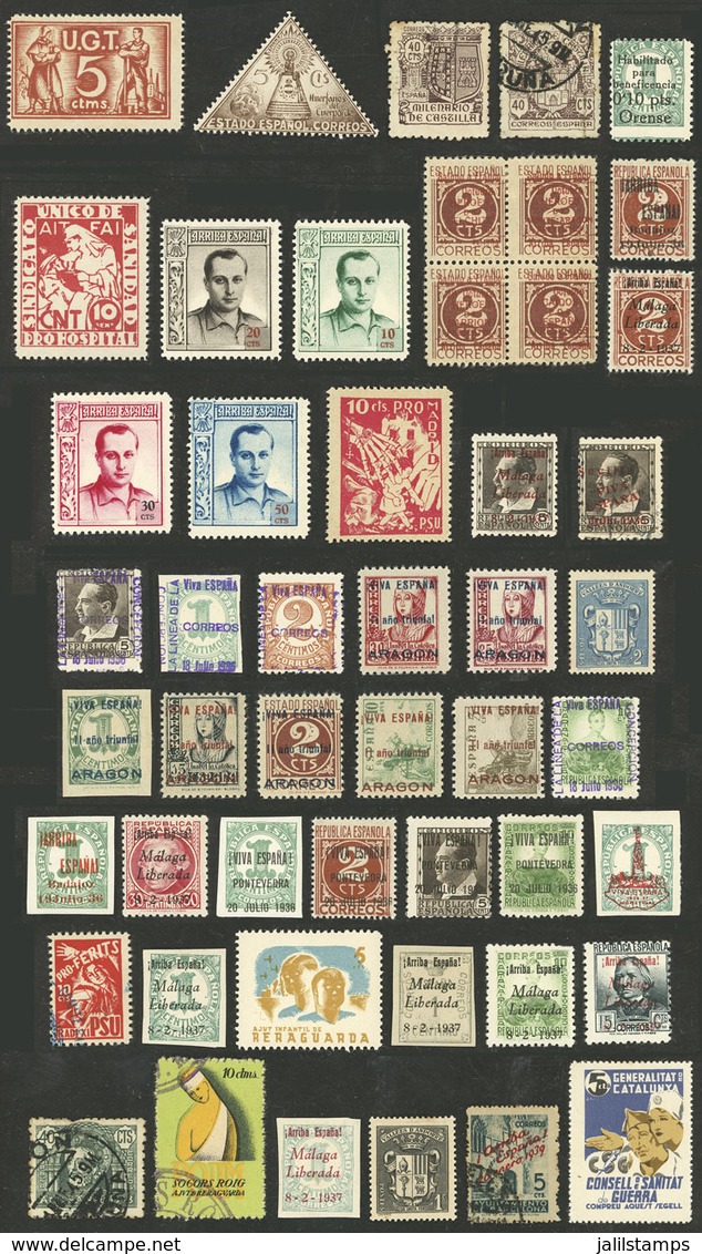 SPAIN: Local Stamps And Cinderellas, Small Group Of Used Or Mint Examples, Very Fine General Quality! - Sammlungen