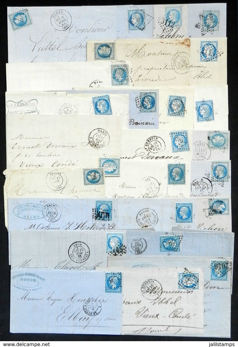 FRANCE: 25 Covers Or Folded Covers Used In 1850/70s, Very Fine General Quality! - Sonstige & Ohne Zuordnung