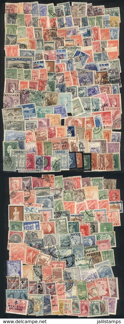 GREECE: Lot Of Varied Stamps, It May Include High Values Or Good Cancels (completely Unchecked), A Few With Minor Faults - Sammlungen