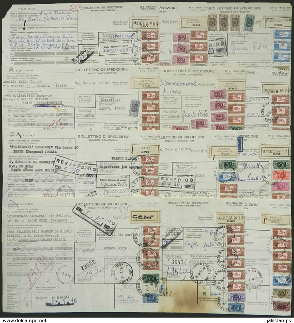 ITALY: 12 Dispatch Notes Of 1970s, Nice Frankings! - Sonstige & Ohne Zuordnung