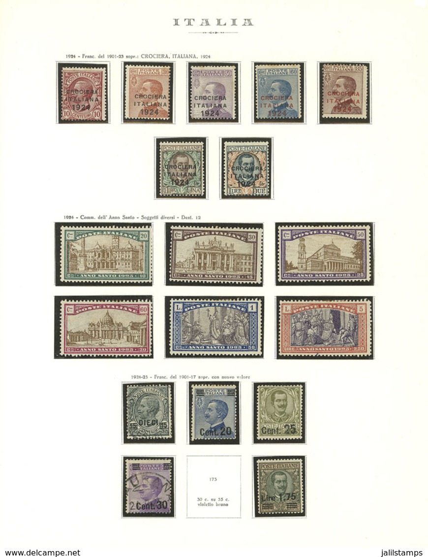 ITALY: Collection In Old Marini Album (circa 1865 To 1958), Including Many Good Stamps And Sets, Used Or Mint, A Few Wit - Sammlungen