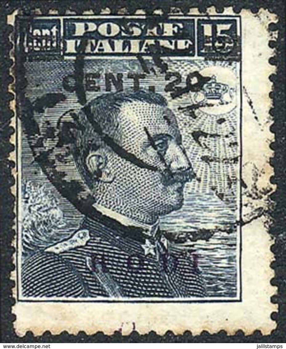 ITALY - RHODES: Sc.14, 1916 20c. On 15, Used, Fine Quality, Catalog Value US$175. - Ohne Zuordnung