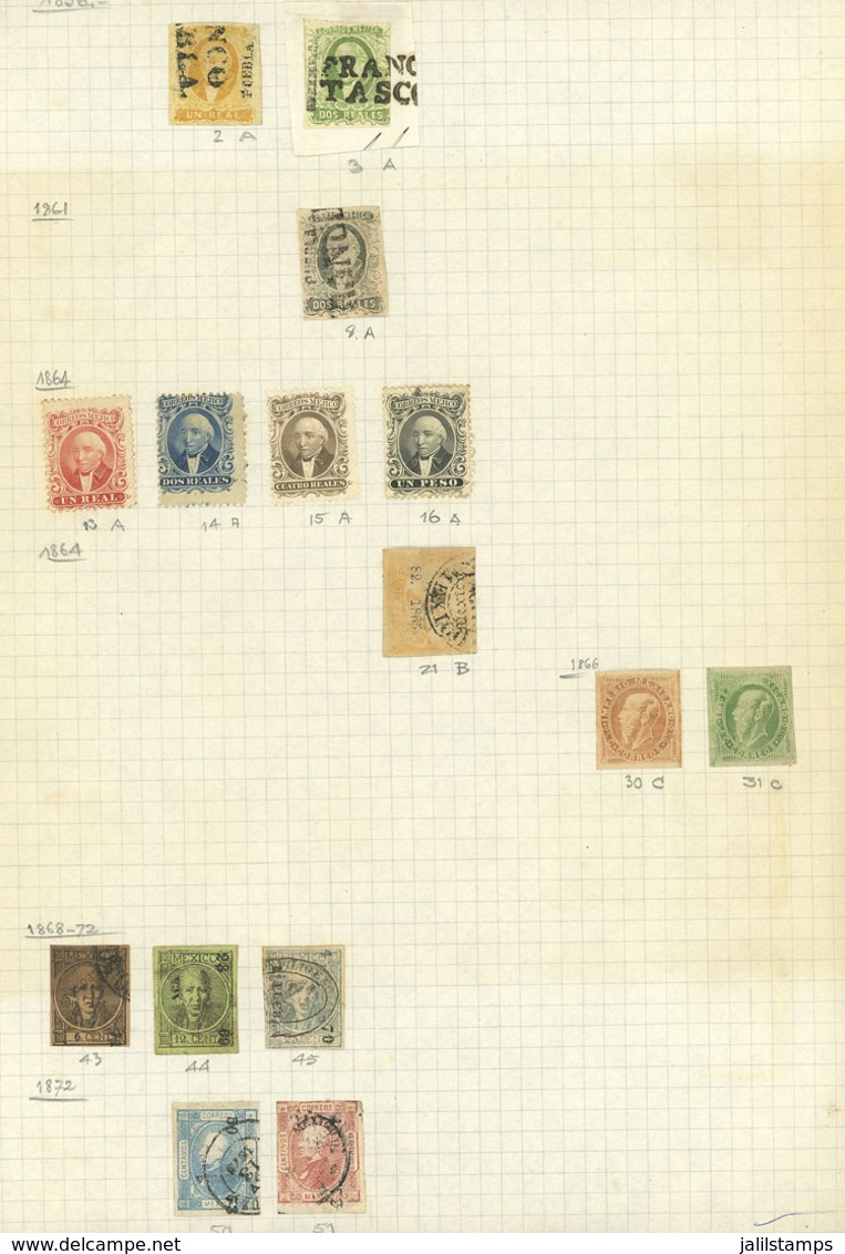 MEXICO: Old Collection On Pages, Including Good Values, There Are Interesting Cancels, And The Catalog Value Is Possibly - Mexiko