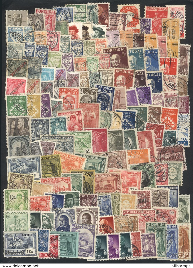 PORTUGAL: Lot Of Varied Stamps, It May Include High Values Or Good Cancels (completely Unchecked), A Few With Minor Faul - Collections