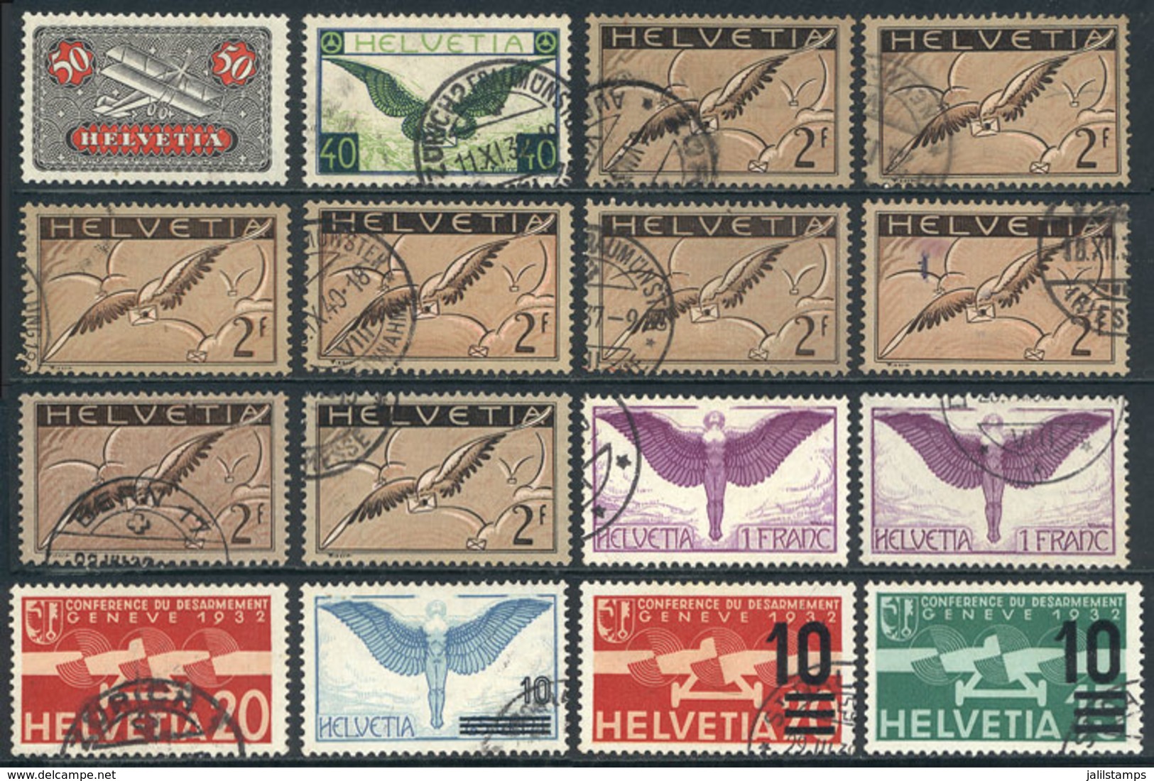 SWITZERLAND: Small Lot Of AIRMAIL Stamps, Fine To Very Fine Quality, Scott Catalog Value US$300+ - Sammlungen