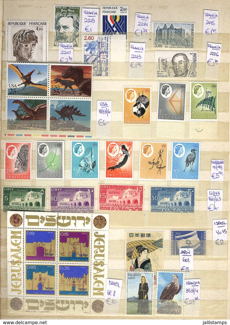 WORLDWIDE: STOCK OF THEMATIC STAMPS AND SETS In Stockbook, All Neatly Identified By Yvert Number And With Catalog Value, - Sonstige & Ohne Zuordnung