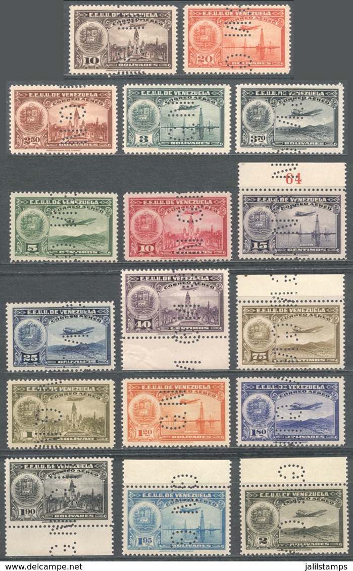 VENEZUELA: Yvert 67/83 (without 71A), Set Of 17 Values, Mint Very Lightly Hinged Or MNH, Excellent Quality, Rare, Catalo - Venezuela