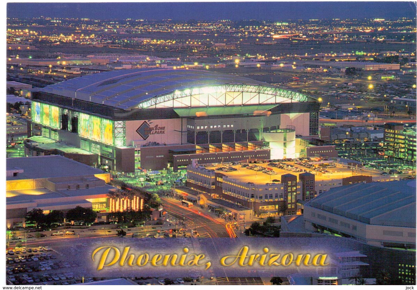 Postcard Stadium Phoenix Arizona USA Stadion Stadio - Estadio - Stade - Sports - Dome - Stadi