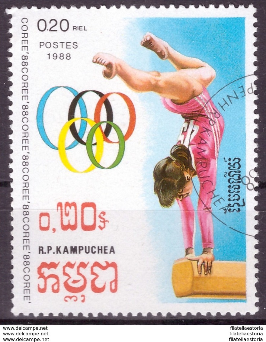 Kampuchea 1988 Oblitéré - Jeux Olympiques - Michel Nr. 922 (cam332) - Kampuchea