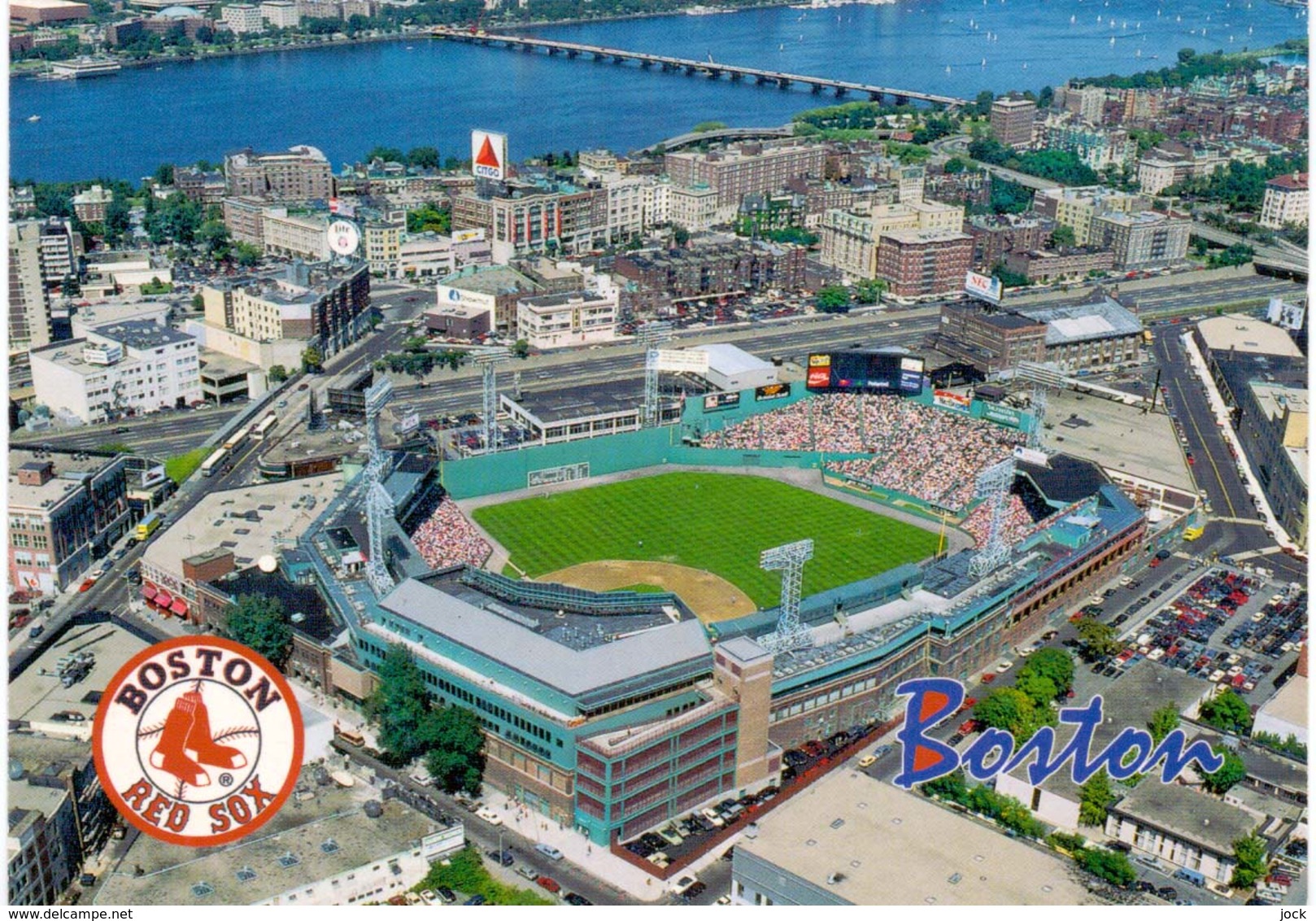 Postcard Stadium Boston Usa Fenway Park Stadion Stadio - Estadio - Stade - Sports - Baseball - Stadi