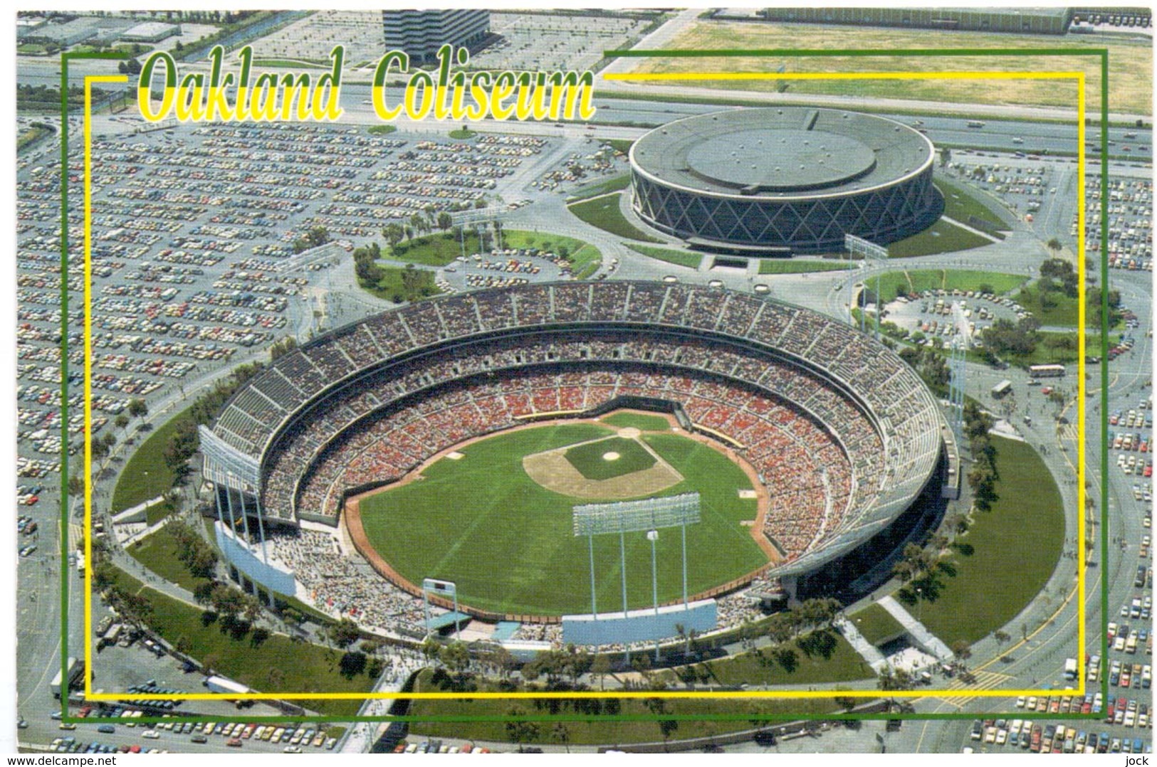 Postcard Stadium Oakland Coliseum Stadion Stadio - Estadio - Stade - Sports - Baseball Dome - Stadi