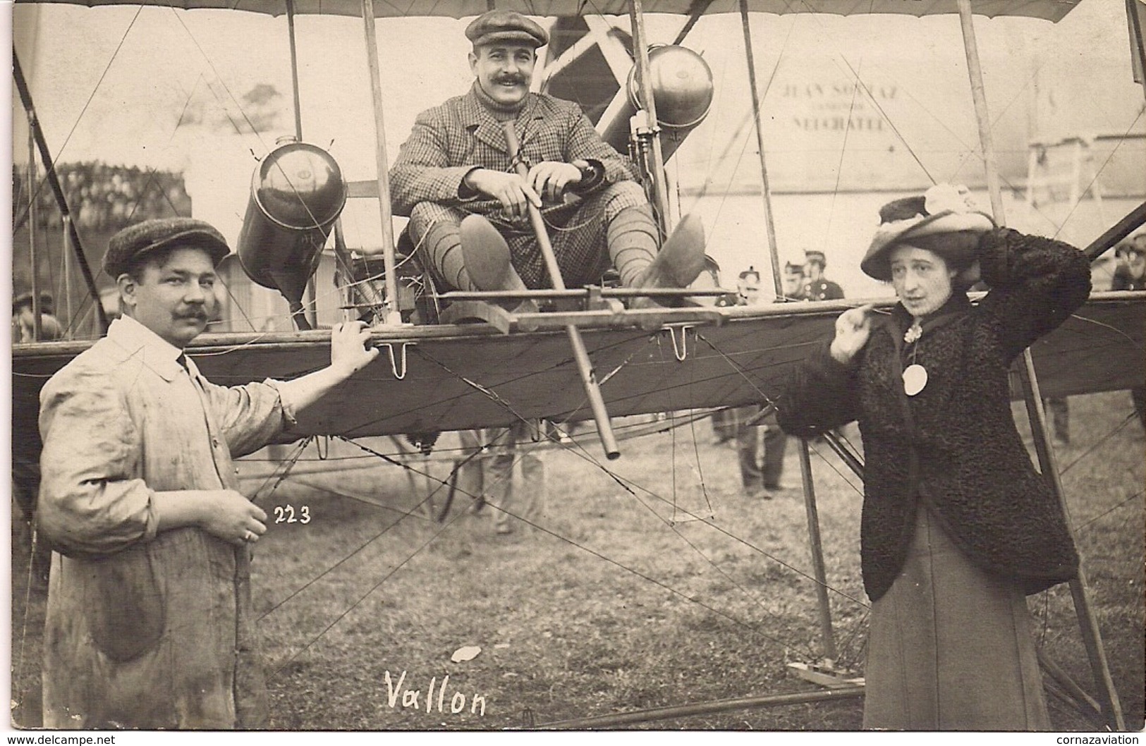 Aviation - Aviateur Vallon Et Son épouse - Planeyse/Neuchâtel - Rarissime - 1910 - Aviateurs