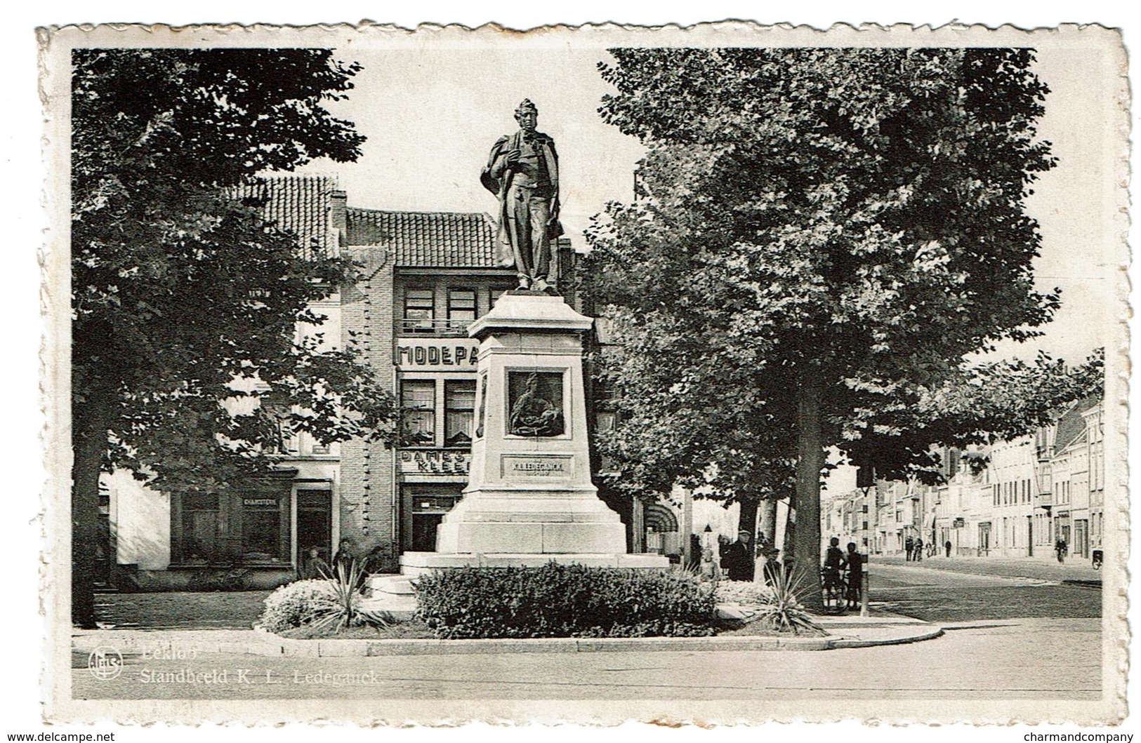 Eekloo - Standbeeld K.L.Ledeganck - Circulée - Uitg. V. Pauweels - 2 Scans - Eeklo