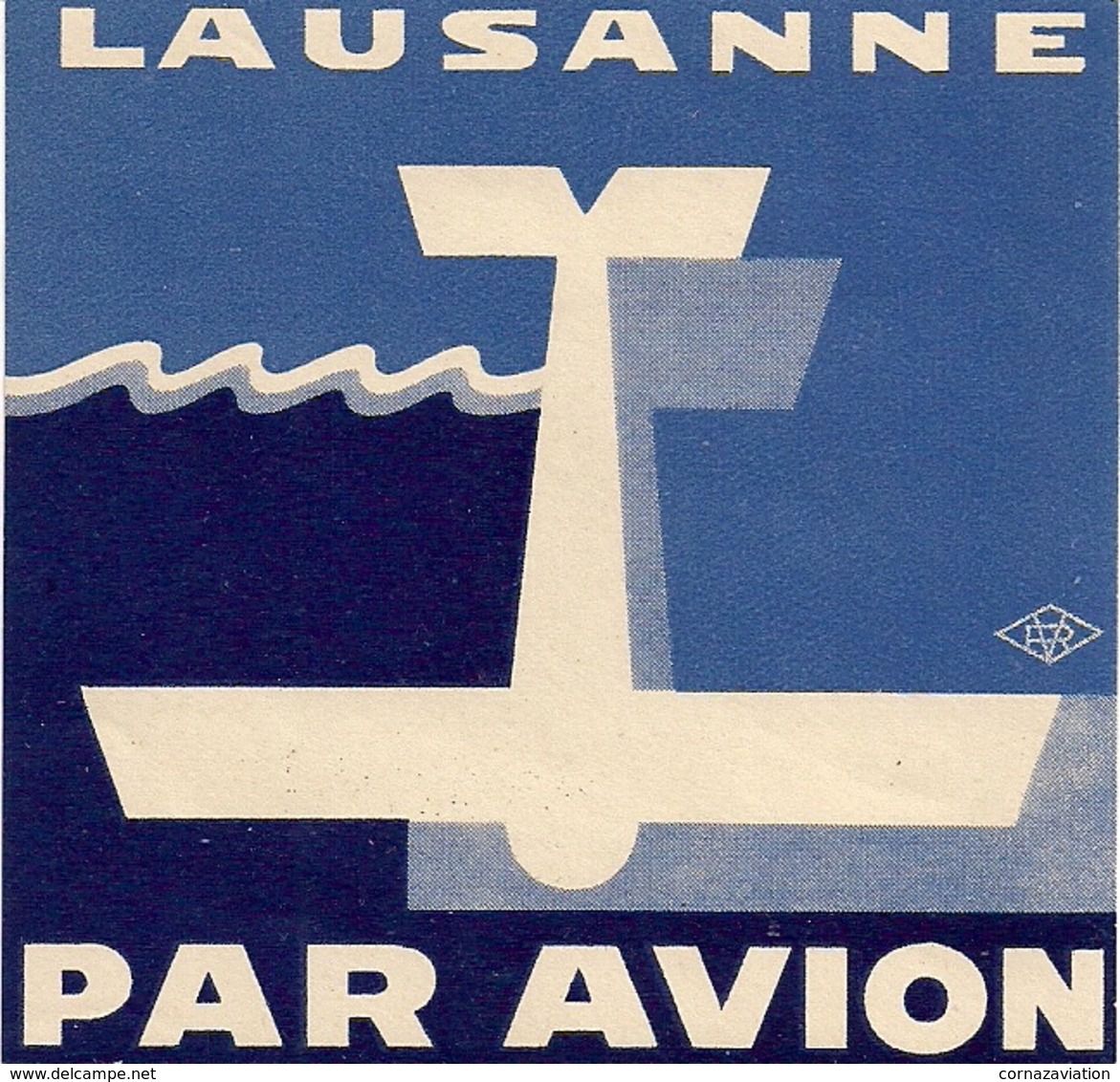 Aviation - Vignette Lausanne-Blécherette Par Avion - Rarissime - Adesivi