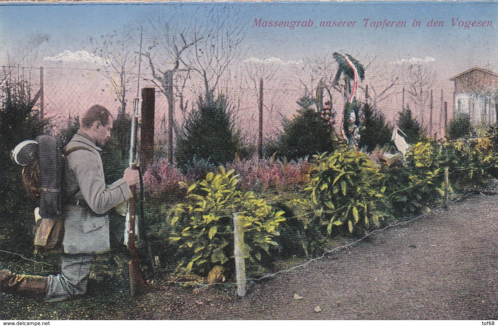 Massengrab Unserer Trapferen In Den Vogesen Vosges - Cimiteri Militari