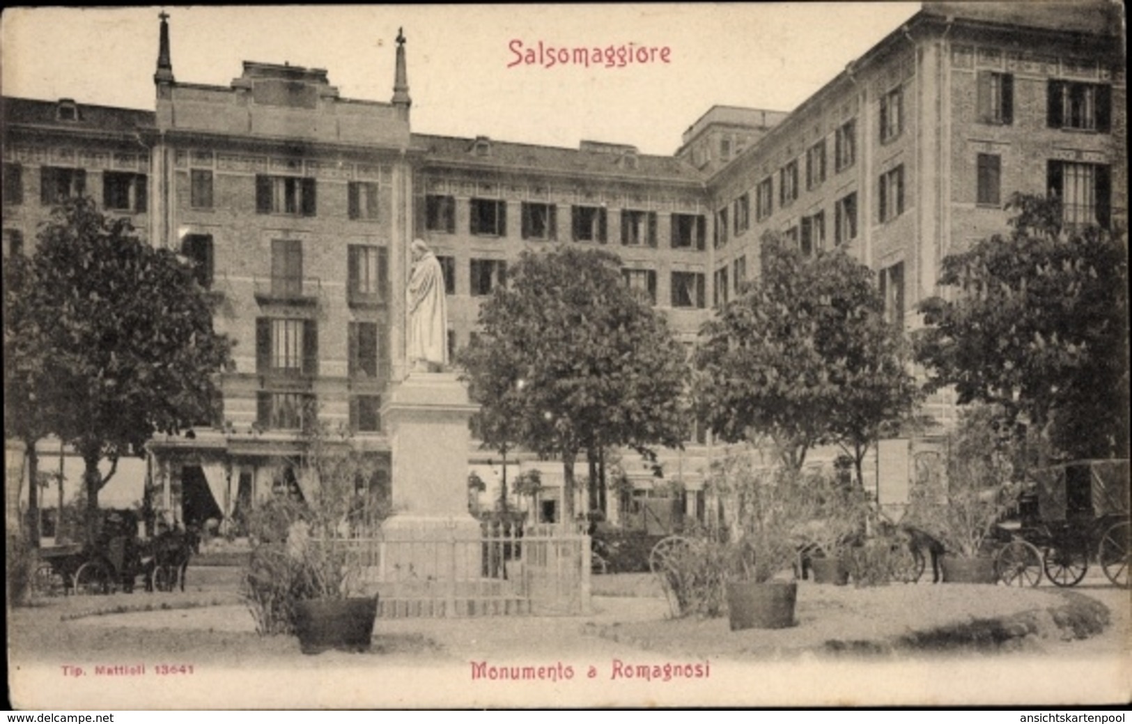 Cp Salsomaggiore Terme Emilia Romagna, Monumento A Romagnosi - Sonstige & Ohne Zuordnung