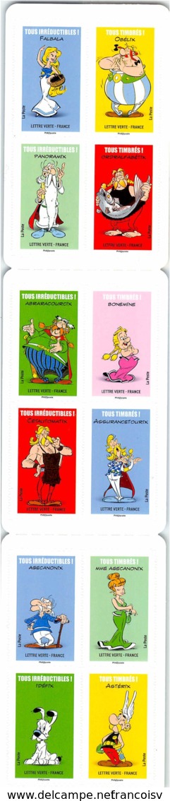 Astérix, Tous Irréductibles Obélix, Falbala Panoramix, Idéfix... Carnet 12 TVP Lettre Verte 2019 Non Plié - Commemoratives