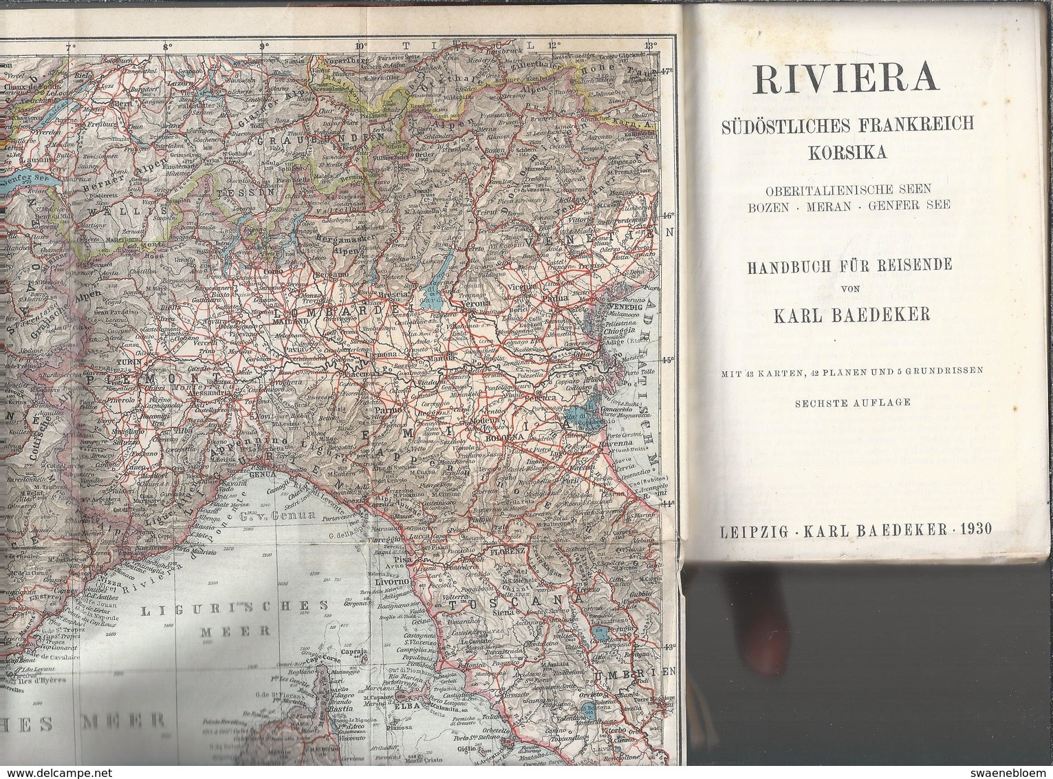 FR.- BAEDEKERS RIVIERA UND SÜDOST-FRANKREICH. LEIPZIG KARL BAEDEKER 1930 - Frankrijk