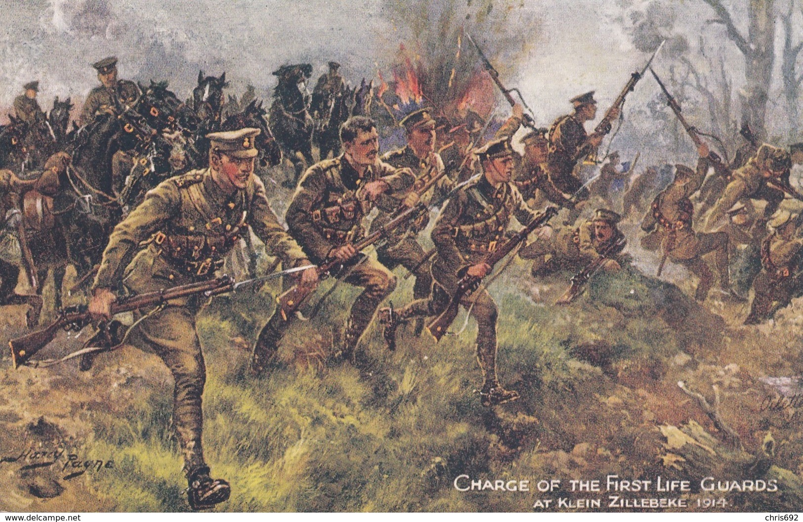 Charge Of The First Life Guards At Klein Zillebeke - Guerre 1914-18