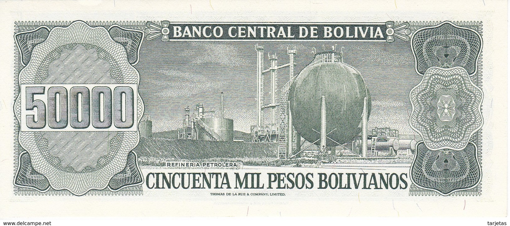 BILLETE DE BOLIVIA DE 50000 BOLIVIANOS DEL AÑO 1984 SIN CIRCULAR-UNCIRCULATED   (BANKNOTE) - Bolivia