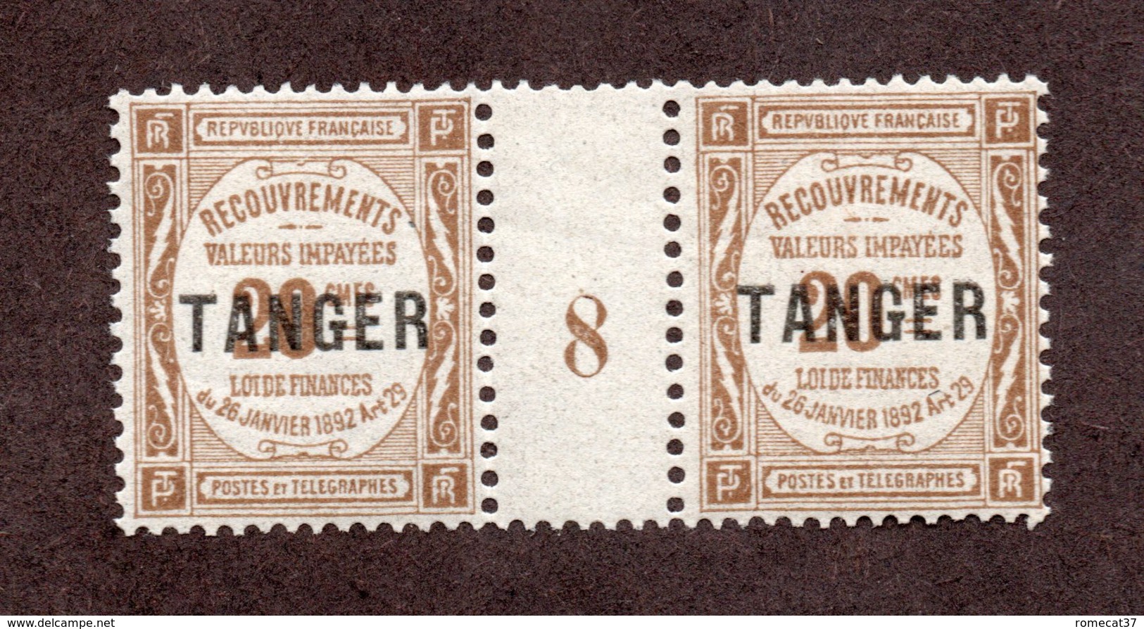 Maroc Taxe N°44 N** Paire Milsésime TB Cote 175 Euros !!!RARE - Timbres-taxe