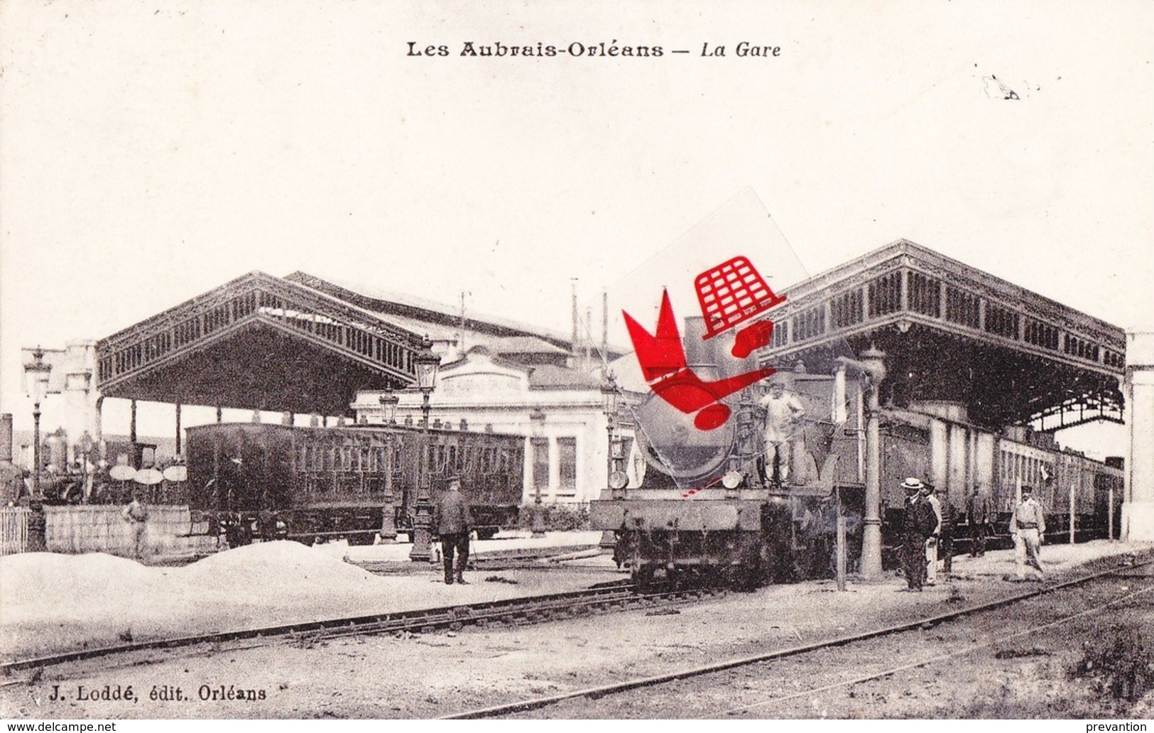 Les AUBRAIS-ORLEANS - La Gare Avec La Locomotive à Vapeur Au Quai - Orleans