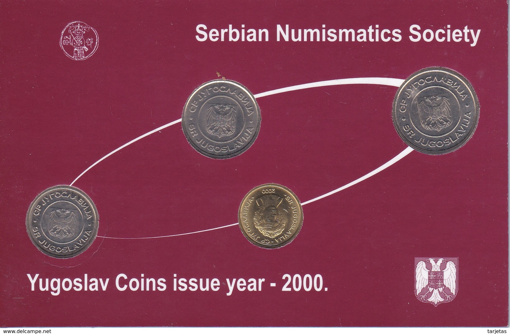 YUGOSLAVIA - COLECCION DE 4 MONEDAS DEL AÑO 2000 EN SU ESTUCHE ORIGINAL - Yugoslavia