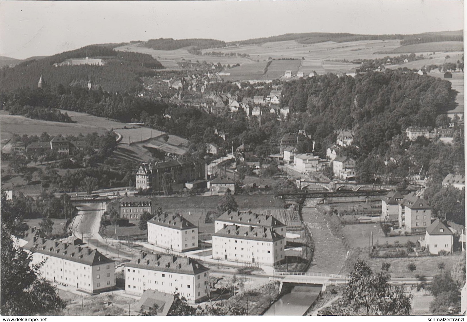 Foto Rohling Für AK Schwarzenberg Schwarzwasser Siedlung Geschwister Scholl Straße Der Einheit Bahnhof Erzgebirge Vogel - Schwarzenberg (Erzgeb.)